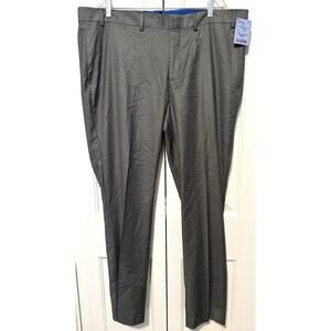 Kenneth Cole Dress Pants Men 40X32 Reaction Charcoal Stretch NEW G1006